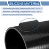 UXCELL 1 Pcs 22/25/28/30/32/35/38/40 mm ID 200mm Length 4mm Thickness 0 Degree Black Car Silicone Hose Coolant Hose Universal