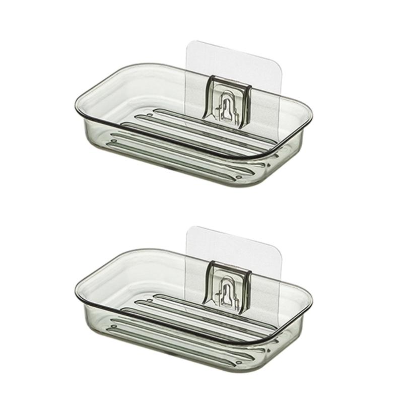 

Creative Soap Holder With Adhesive For Easy Installation Kitchen Sink Mount With Drain Soap Holder Easy Cleaning прозрачный/зелёный