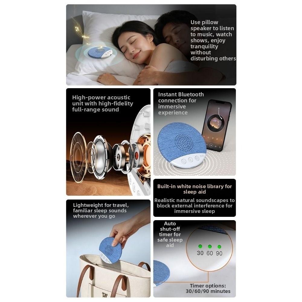 Mini Under Pillow Bluetooth Speaker Sleep Aid Wireless Sleeping Speaker  Nature Sound