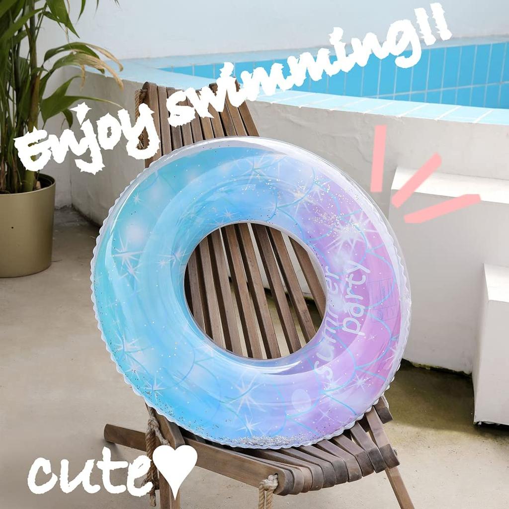 HappyHome Kids' Float with Glitter, Cute, Sparkly Blue, for Boys and Girls (#80)