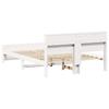 Platform Bed Frame with Headboard White 140 x 200 cm Wood Based Material