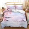 Spring Flowers Pink Sakura Comfortable Duvet Quilt Cover Pillowcase Bedding Set Children Bedroom Decoration Home Textile