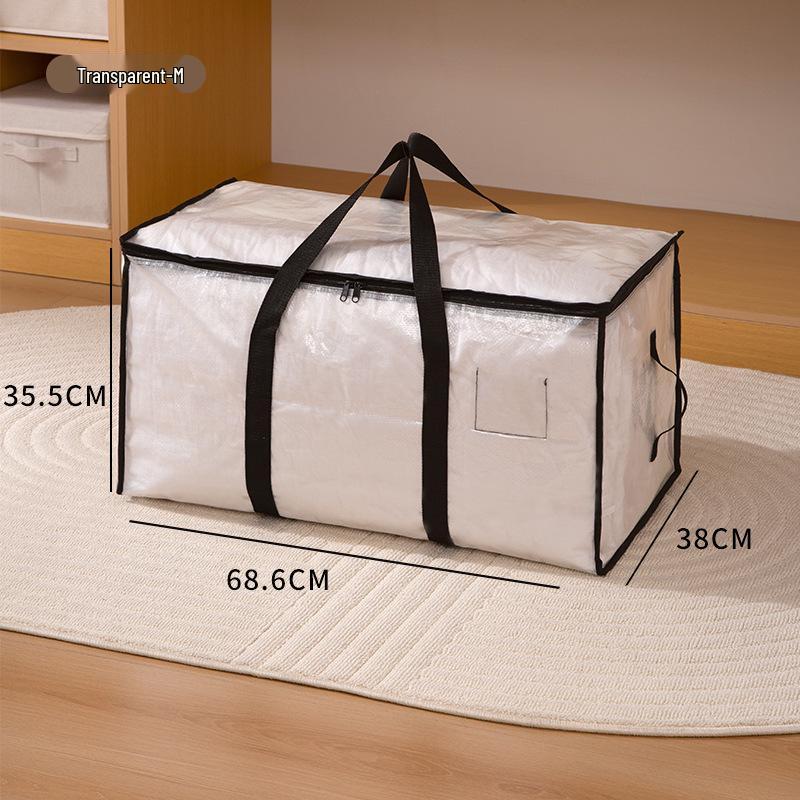 Waterproof Foldable Quilt Storage Bag - Large Capacity Portable Cotton Tote