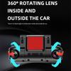 Dual Lens Dashcam Car Camera 360° Rotating Lens Front Inside Night Vision Recording Loop Dash Recorder Vehicle Accessories