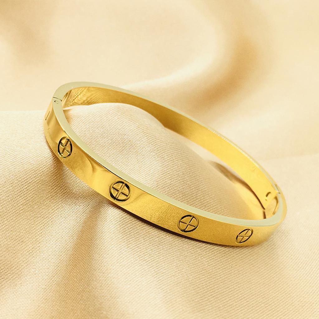 Bransoletka ze stali nierdzewnej Damska Prosta Wzór Krzyża Bransoletki na Rękę Para Bransoletki Biżuteria Akcesoria Prezenty
