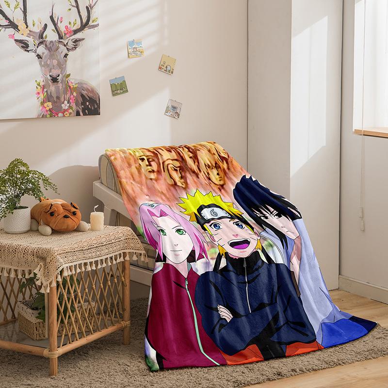 Naruto series flannel blanket 2D printing sofa blanket thickened blanket