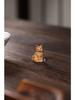 Yixing Zisha Mini Orange Cat Tea Pet – Exquisite Lucky Cat Tea Ornament