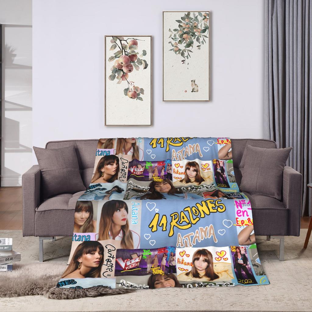 Spanish Singer Cute Aitanaed Album Blanket Decorative Flannel Throw Blanket For Couch Chair Soft Warm Quality Bedspread Gift