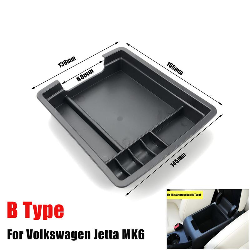 Car Armrest Storage Box For Volkswagen T-Cross T-ROC Golf Sportsvan SV Jetta MK6 GTI MK6 R20/Golf 6 Scirocco Teramont Atlas