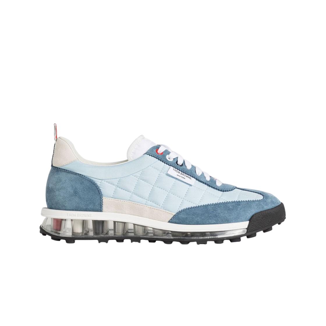 

Thom Browne Nylon Quilted Clear Sole Tech Runner Light Blue US 9.5