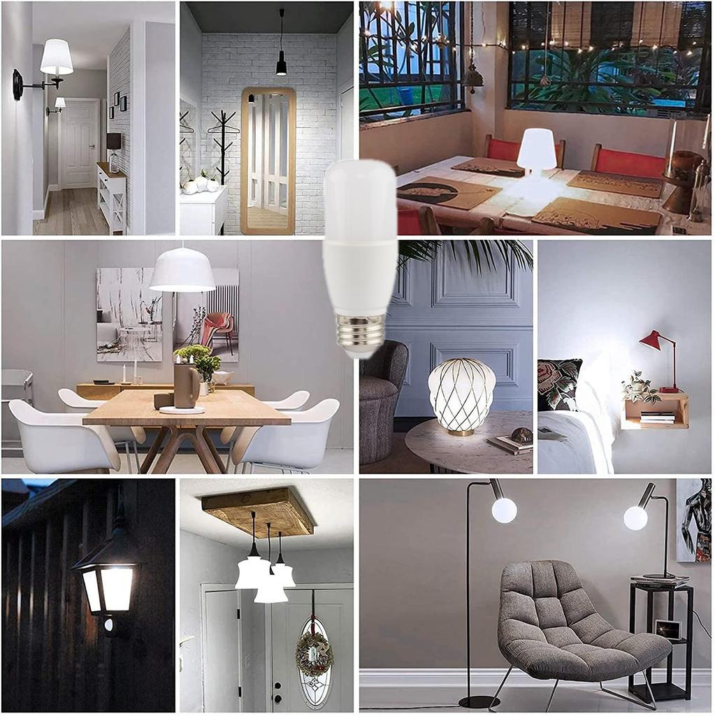 No Flickering Straight Tube LED Lamp Lighting Bulbs E26 E27 100-240V 5W 7W 9W 12W PC LED Light Bulbs