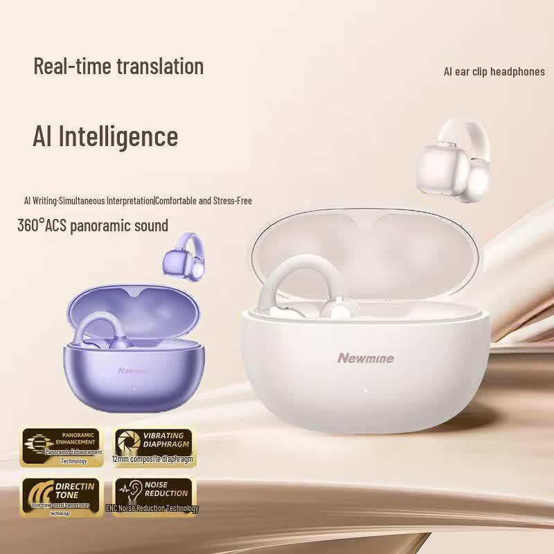 Newman S7 AI Smart Wireless Bluetooth Ear-clip Sport Earphones