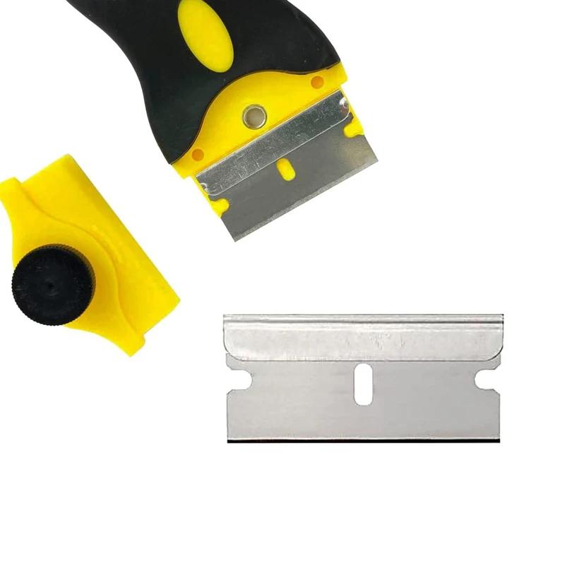 10 Stück Rasierklingen aus Kunststoff, Ersatz für Autoaufkleber-Entferner, Aufkleber, Fensterglas, sauberer Schaber, Kleber-Entferner