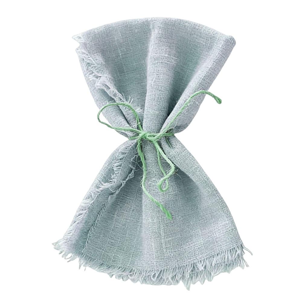 6pcs 42x42cm Cotton Napkins Reusable Fringed Napkins New Year Cloth Napkins  Kitchen Use