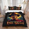3pcs A Nightmare On Elm Street Bedding Set, Soft Polyester Duvet Cover and Pillowcases Machine Washable Seasons All Suitable066