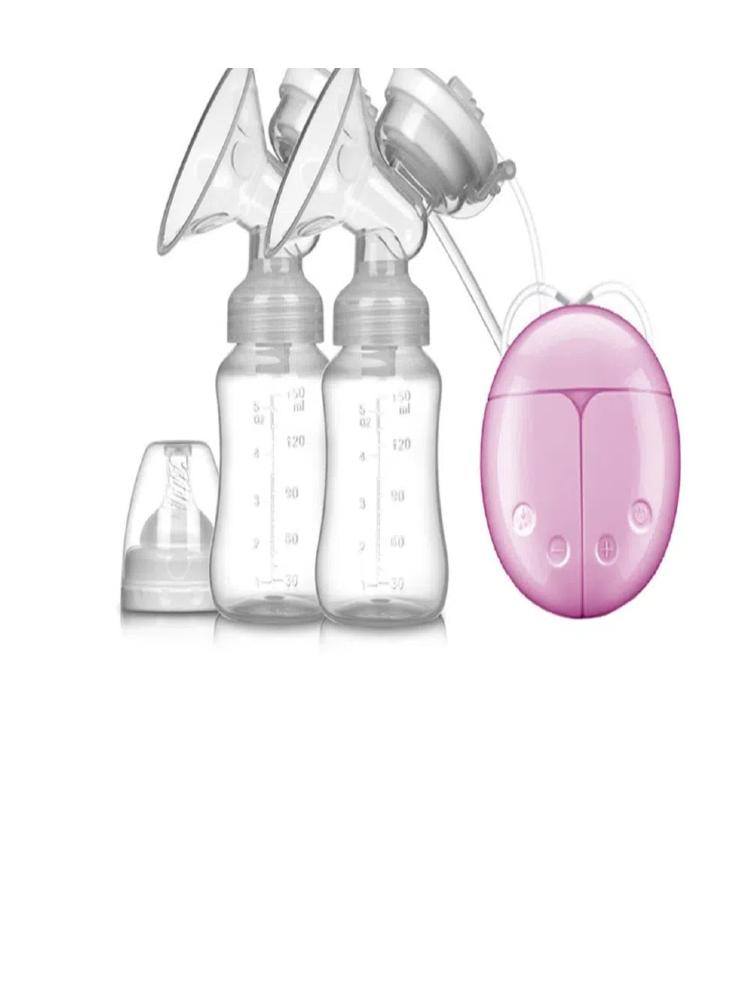 Double Electric Breast Pumps Powerful Nipple Suction USB Electric Breast Pump with Baby Milk Bottle Cold Heat Pad Nippl