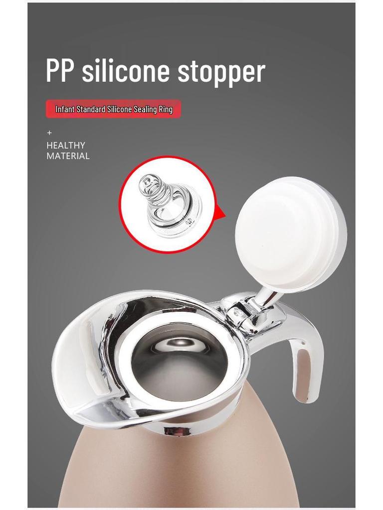 2L European-Style Insulated Vacuum Coffee Pot, 304 Stainless Steel - Keeps Drinks Hot or Cold