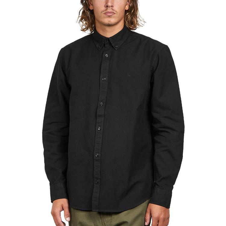 Carhartt WIP Single Button Solid Color Shirt Men Shirts Black I030238-89-GD