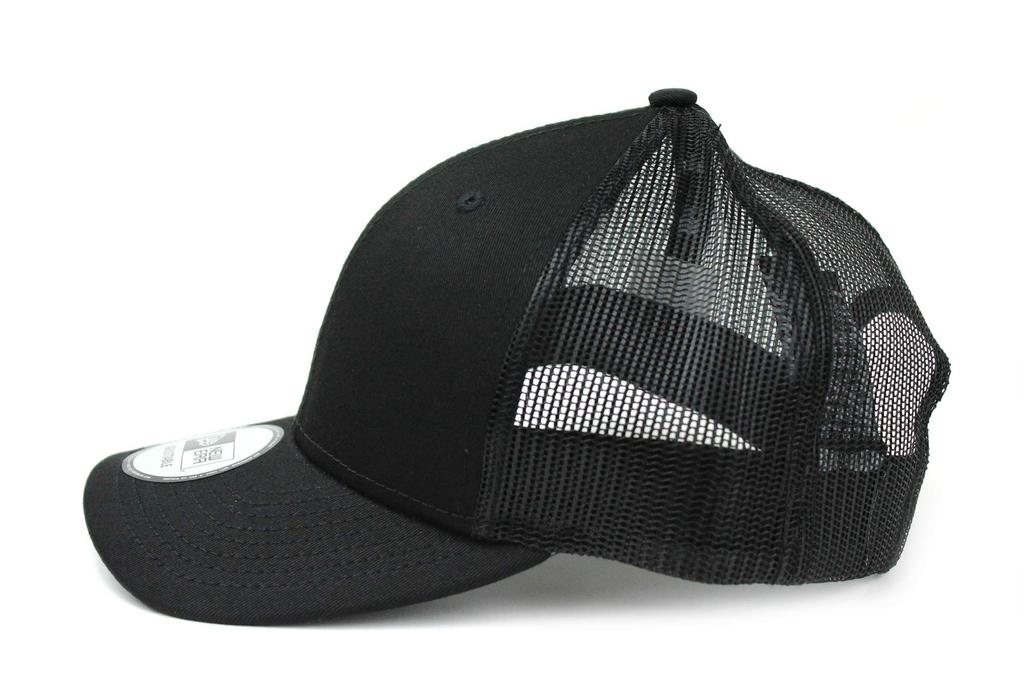 New Era Trucker Cap Low Profile Snapback Black/Black