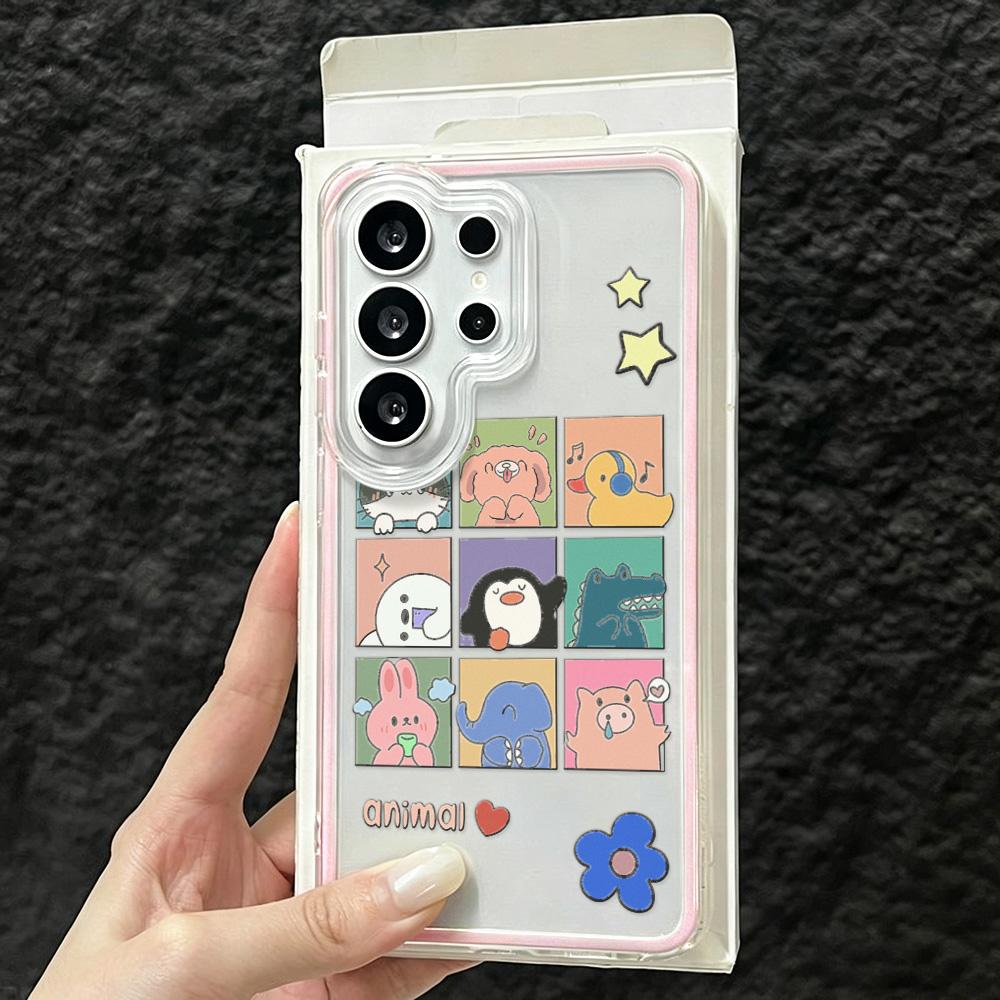 Flower Cat Phone Case For Samsung A17 A37 A16 A07 A57 A56 A53 A25 A34 A35 A55 A06 A05 S26 Ultra S25 S24 S23 TPU Shockproof Cover