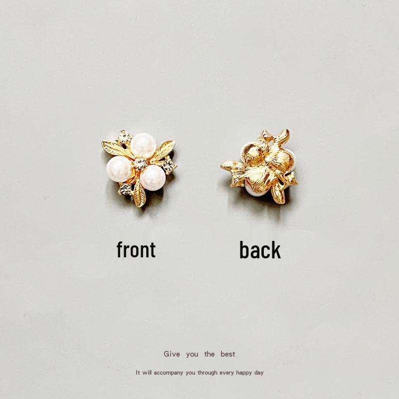 Набор для изготовления зажима для волос «Цветок-бант из жемчуга и страз»