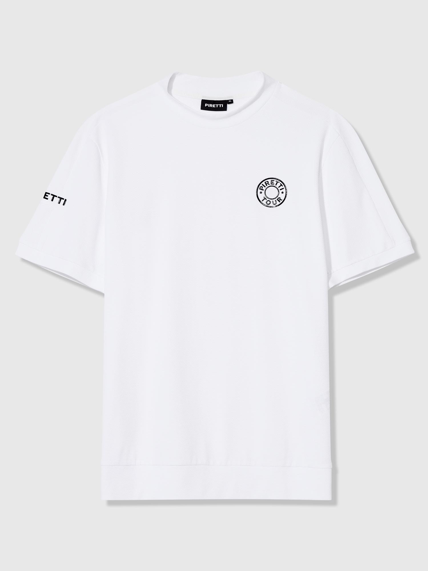 Pireti Elite Mock Neck Short Sleeve T-Shirt M_White White/06(Xxl(110))