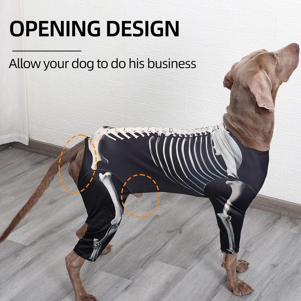 Halloween Dog Costumes Dog Skeleton Costume Puppy Bodysuit Pet Halloween Clothes for Holiday Photo Celebrations Outfits Apparel