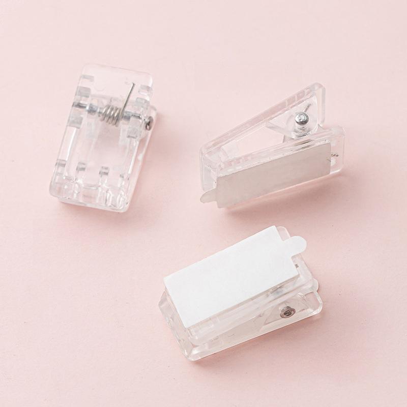 20Pcs Self-Adhesive Clips Plastic Clear Wall Clips Sticky Hanging Photo Clips Poster Clips For Office Home Poster Photo