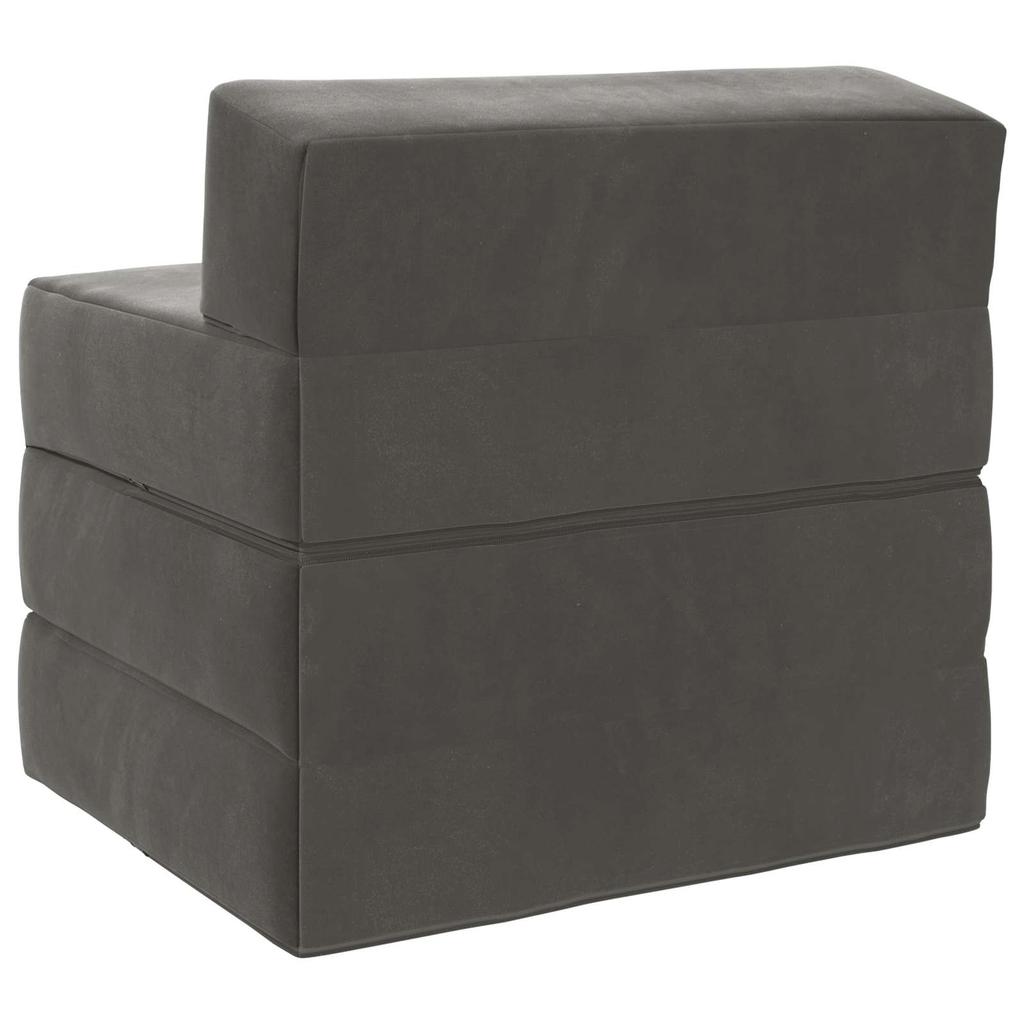 Folding Sofa Bed Dark Grey 200 x 70 x 15 cm Velvet