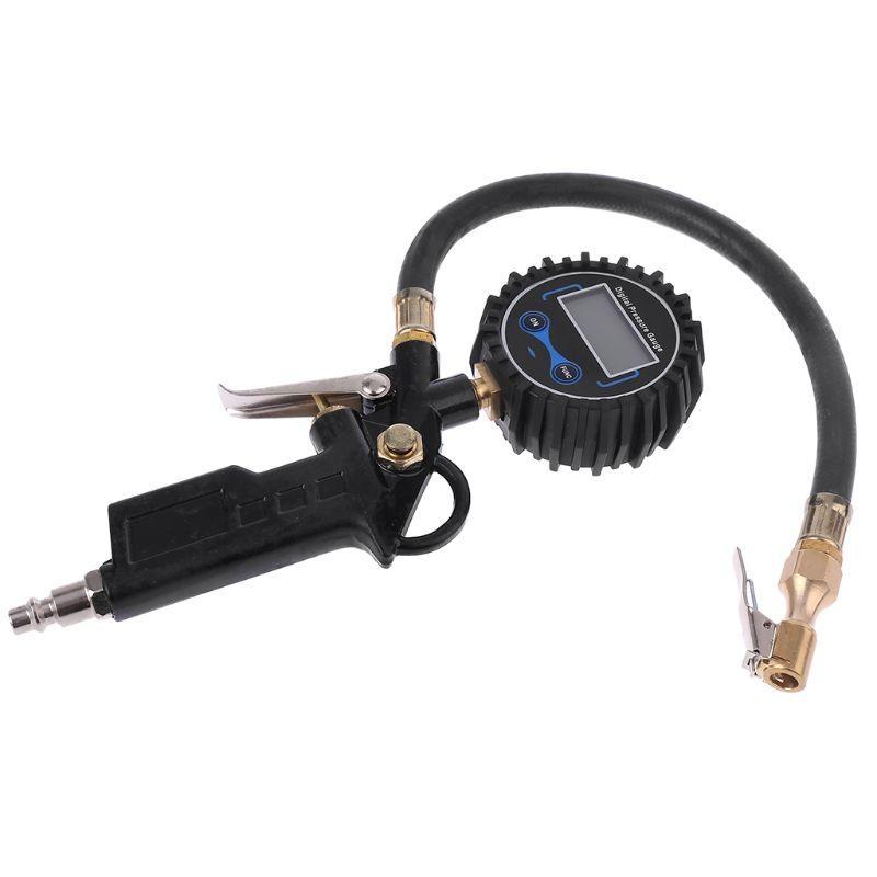  Digital Tire Pressure Gauge 200 PSI Air Pressure Gauge Heavy Duty Metal Rubber