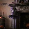 Spooky Party Streamers Halloween Witch Hat Hanging Decor, Spider Web Ribbon Prop for Party, Dark Wizard Costume Accessory Masquerade Decorations