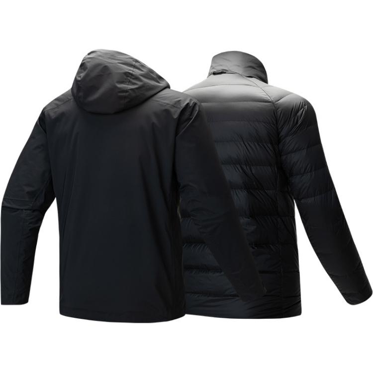 Anta Training Series Sports Leisure Solid Color Simple Warm Jacket Men Jacket Black 152447625-5