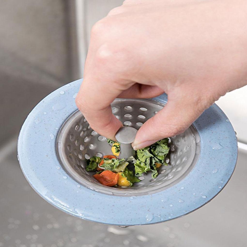 Kitchen Sink Strainer Wide Application Easy to Clean Durable Silicone Easy Install Silica Gel Silicone Sink Drain, Blue