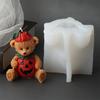 3D Bear Candle Mold Aromatherapy Candle Molds Epoxy Resin Wax Mould Handcrafted Gypsum Ornaments for Craft Enthusiasts