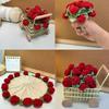 Rose Bouquet Coaster Crochet Flower Placemat Hand Woven Bouquet Cupmat Home Desktop Potted Plant Ornaments Mother'S Day Gift