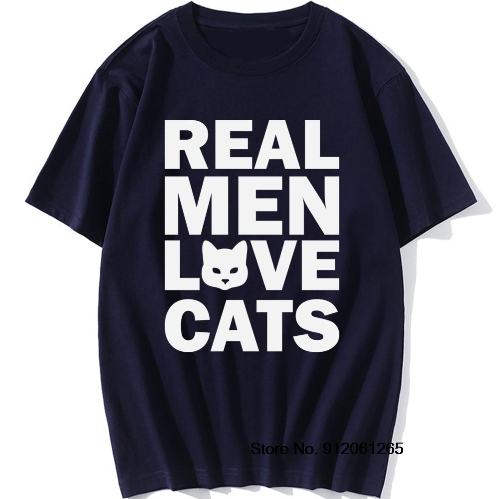 Real Unisex Love Cats Animal T Shirt Vintage Cats Lover Tshirt Cotton Tshirts Cool Daddy Mother Gift Oneck Short Sleeve Tops Tees