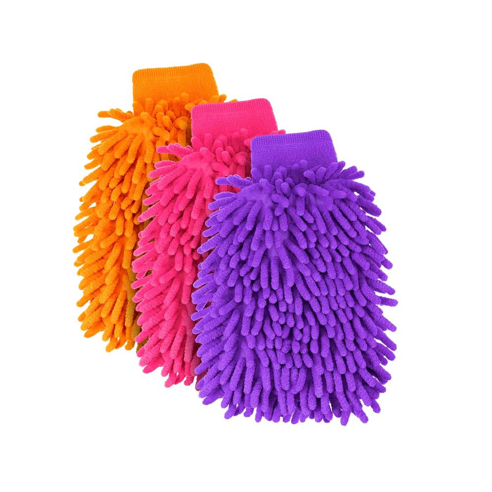 Microfiber House Cleaning and Car Wash Glove Mitts Double Sided Chenille Home Dusting Microfiber Gloves Wash Mittens