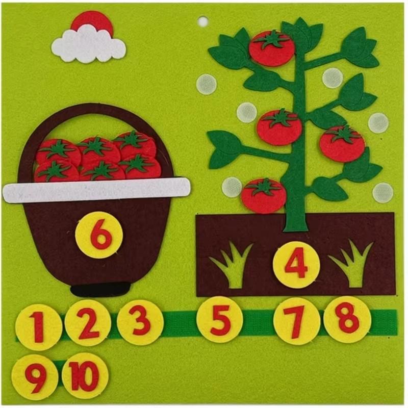 

1 PCS Kids Montessori Toys Felt Finger Numbers Math Counting Toy Early Learning Intelligence Development Toddler Teaching Aid