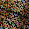 Jacquard Brocade Fabric 300x114cm for Needlework Cheongsam Pillowcases Diy Sewing Cloth Colorful Leaf Flower Black Golden Red