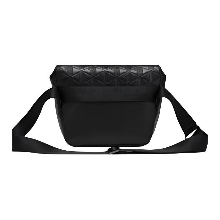Lacoste Borsa a tracolla in pelle versatile alla moda Borsa da uomo normale Nera NH4655MR-000