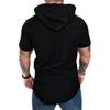 Frühling und Sommer Herren Casual Sport Kurzarm-T-Shirts Herren Casual Solid Color Kapuzen-T-Shirts