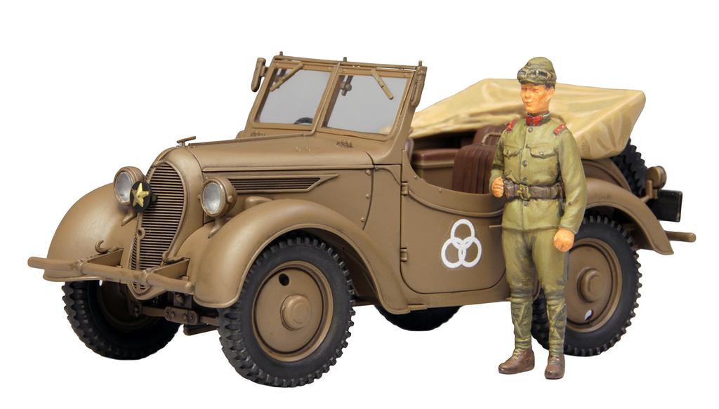 FineMolds Scale Military Series Imperial Japanese Army Type 95 Small Passenger Car Kurogane 9x4 Plastic Model Kit FM50 1/35