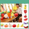 Charming Fruit Vegetable Plush Doll Keychain Set Attractive Bright Deluxe