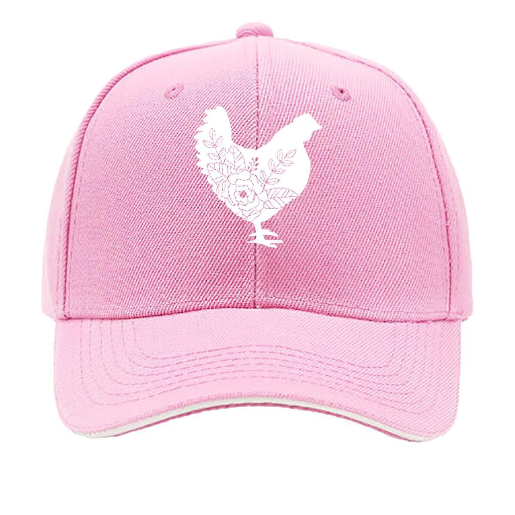 Decoração de Parede de Metal com Silhueta de Galinha Floral Chapéu Hip Hop Moda Esportes ao Ar Livre Boné de Baseball Sanduíche