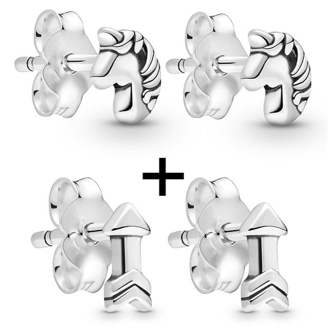 2 Paare/los Silber Überzogene Kristall Stern & Mond Blume Stud Ohrringe Für Frauen Frau Kubikzircon Weiblichen Ohrringe Bijoux Hochzeit geschenk