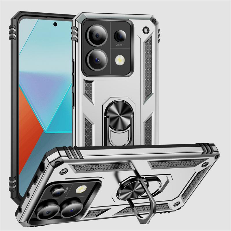 Applicable to Xiaomi Redmi note13Pro military armor mobile phone case note12 bracket note11 protective case