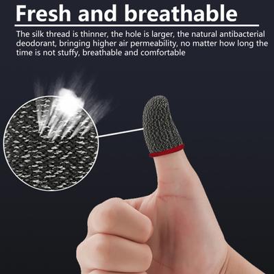 1 Pair Finger Sensitive Ultra-thin Video Cover Sweat-proof Games Touch Screen Fingertip Gloves
