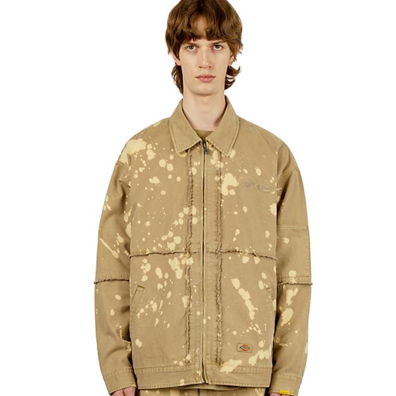 Dickies X Randomevent Collaboration Splatter Casual Jacket Men Jacket Sand DK009728CH1