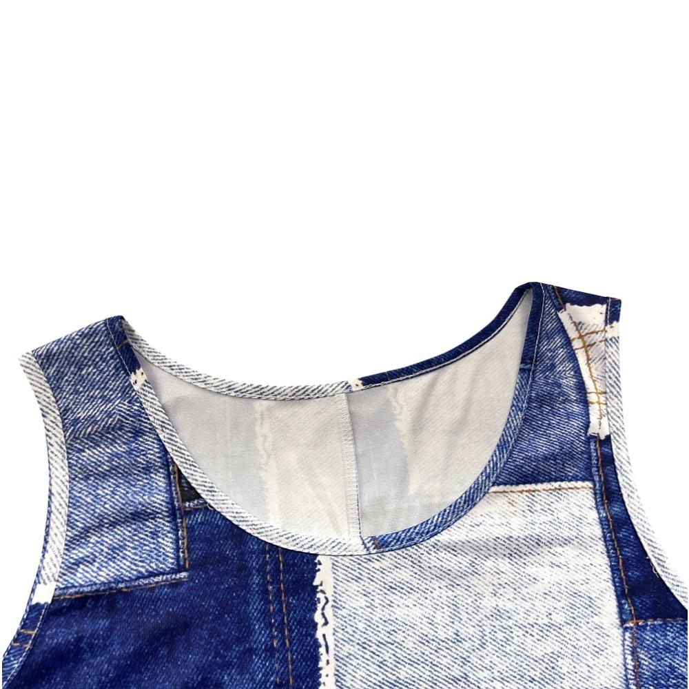 Women's Summer Dresses Casual Sleeveless Boho Beach Dress Scoop Neck T-Shirt Floral Sundress with Pocket Dress A Line Dress Mid Long Tank