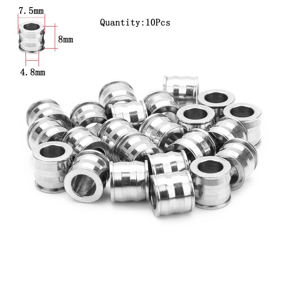 Stainless Steel Beads Square Round Big Hole Loose Spacer Bead For Jewelry Making Charm Bracelets Necklace Finding